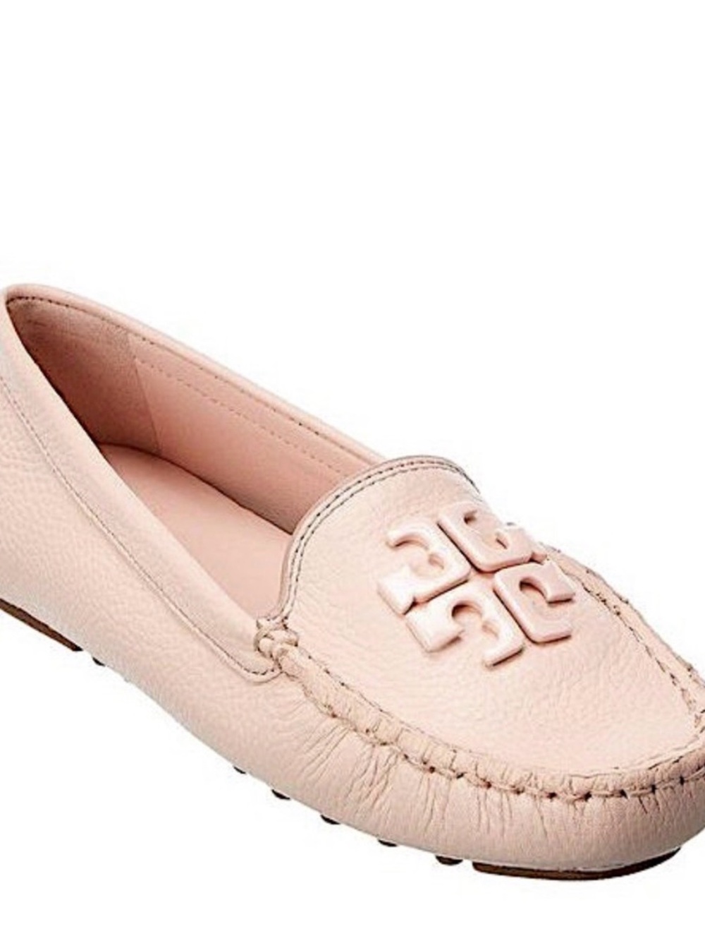Tory Burch Women's Pink Leather Driving Loafers